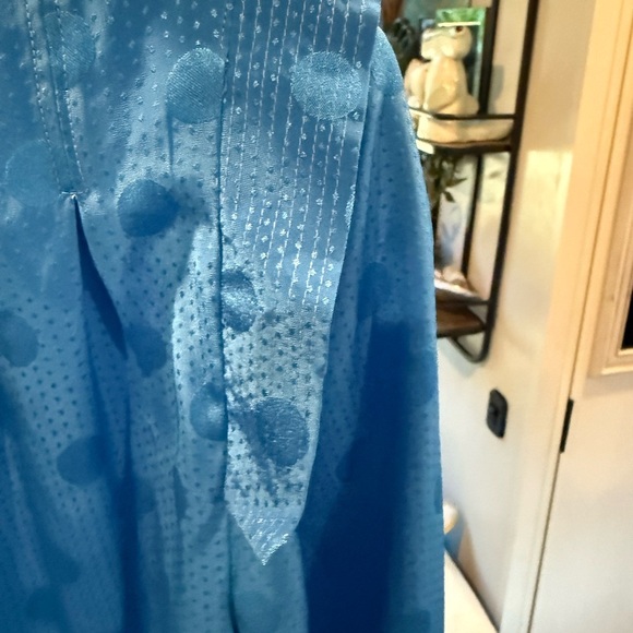 Vintage Elegant Blue Polka Dot Dress size 4 - Picture 3 of 5